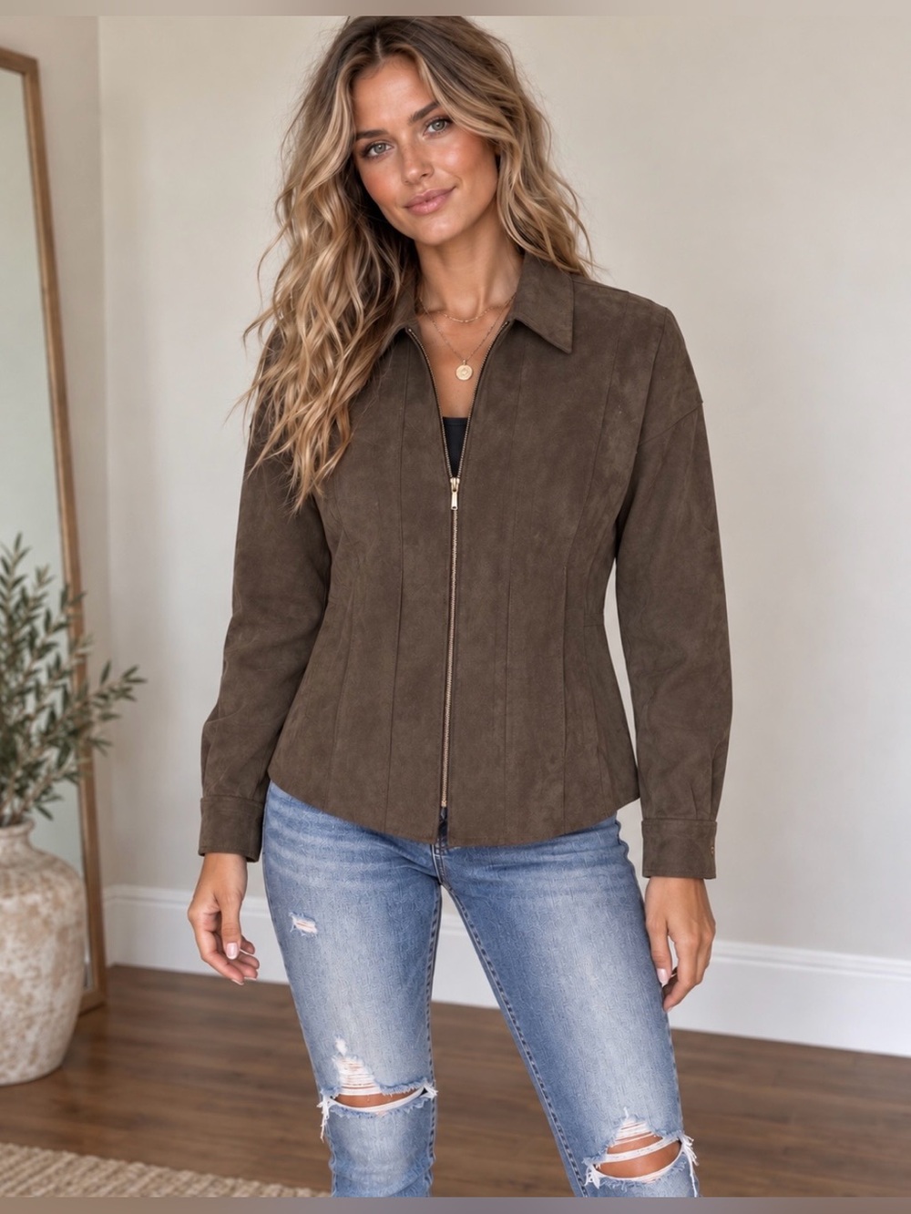 Rebecca Malone Faux Suede Shacket